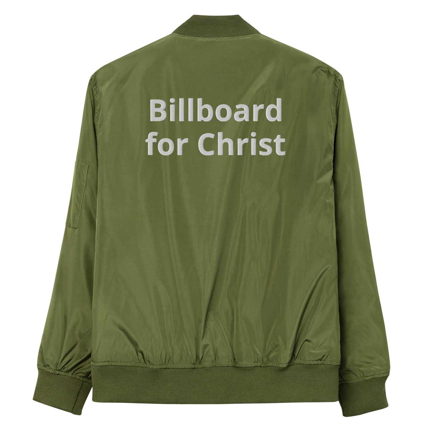 Billboard for Christ Premium recycled bomber jacket