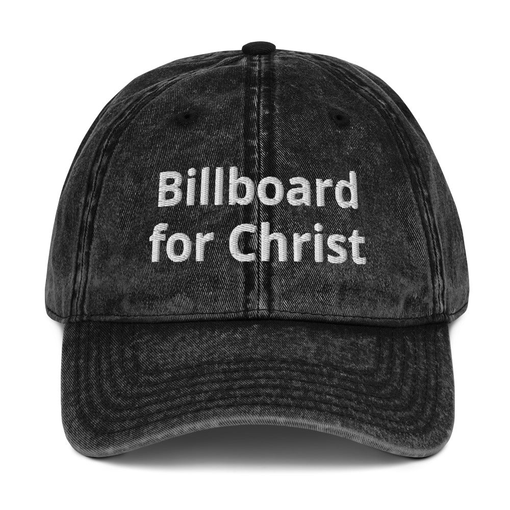 Billboard For Christ Vintage Cotton Twill Cap