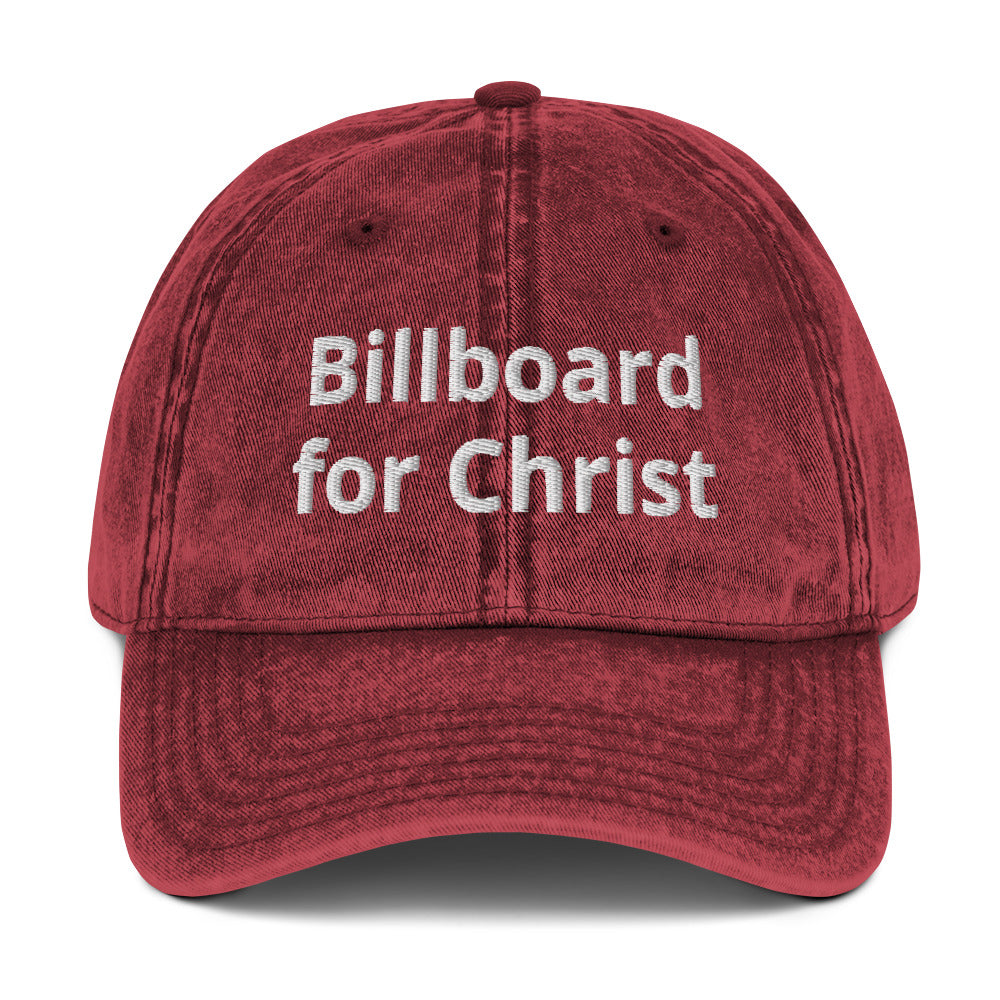 Billboard For Christ Vintage Cotton Twill Cap