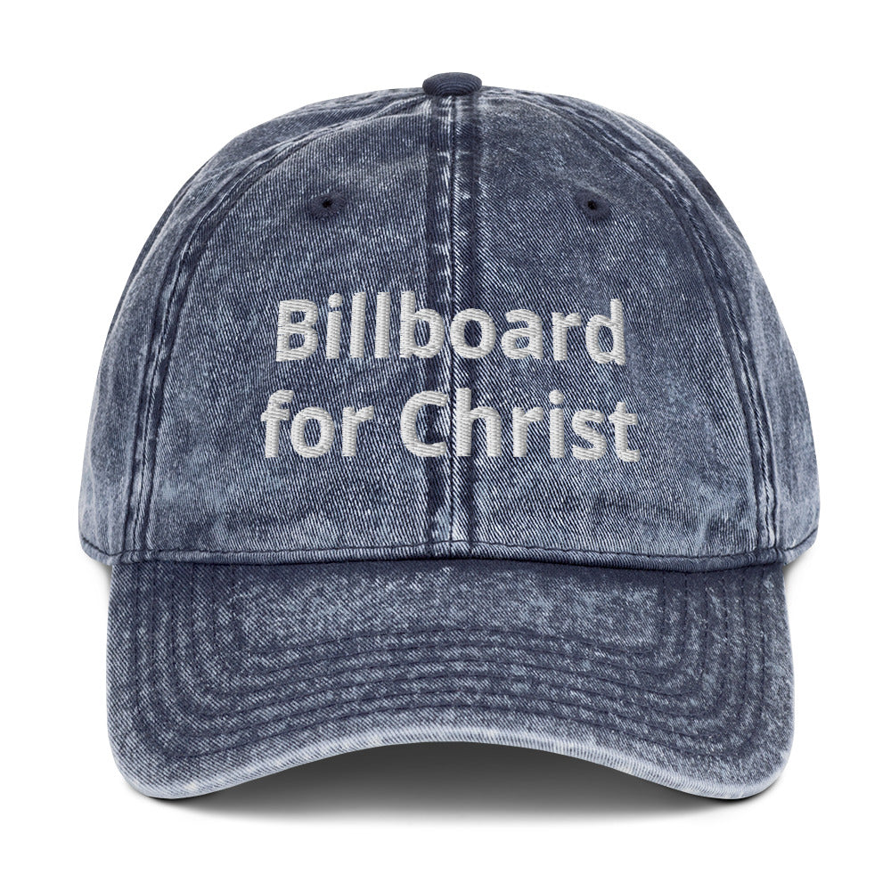 Billboard For Christ Vintage Cotton Twill Cap