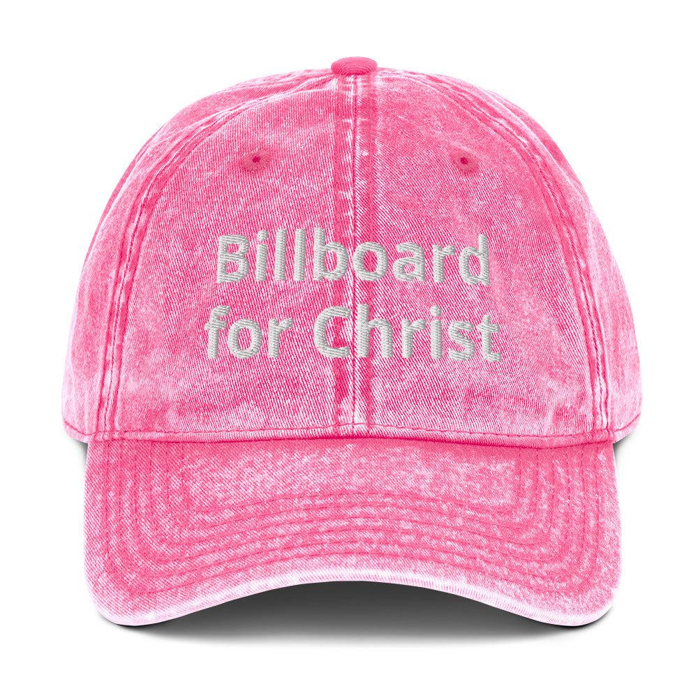 Billboard For Christ Vintage Cotton Twill Cap