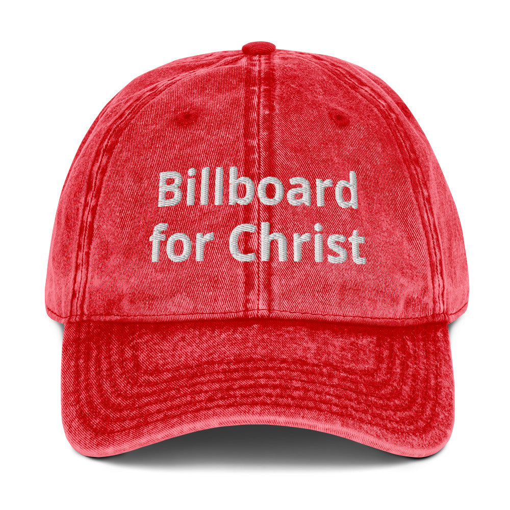 Billboard For Christ Vintage Cotton Twill Cap